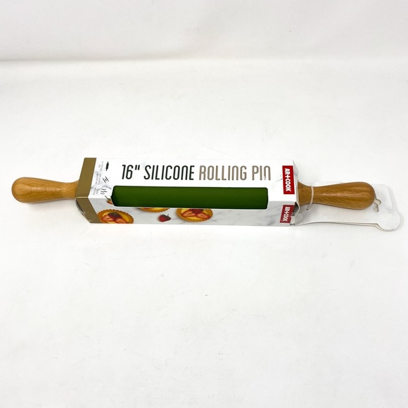 Art & Cook 16” Silicone Roling Pin, Green - Picture 2 of 5